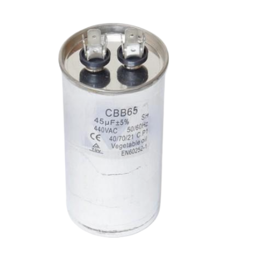 Конденсатор CBB65 45мкф (металл), 440V 